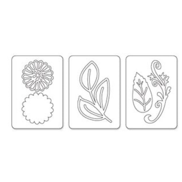 Sizzix 3-pk medium sizzlits Floral Botanical set - Picture 4 of 4